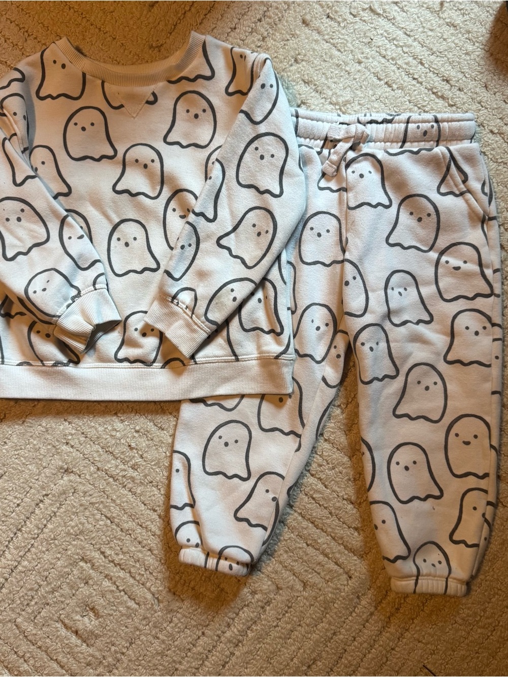 LC Lauren Conrad Kids Ghost-Print jogger sweatshirt Set